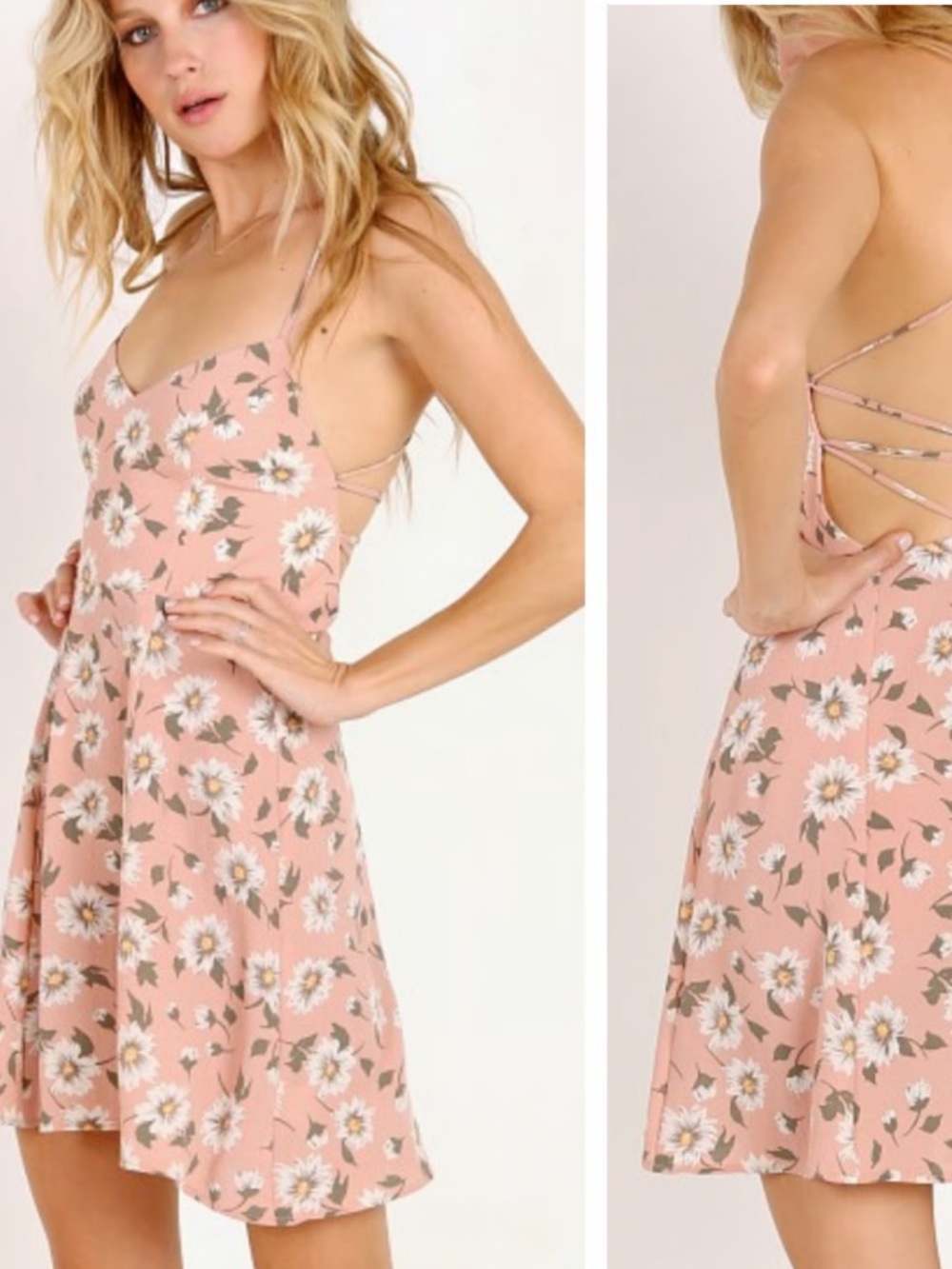 Show me your mumu Floral Pink Strappy Back Sundress